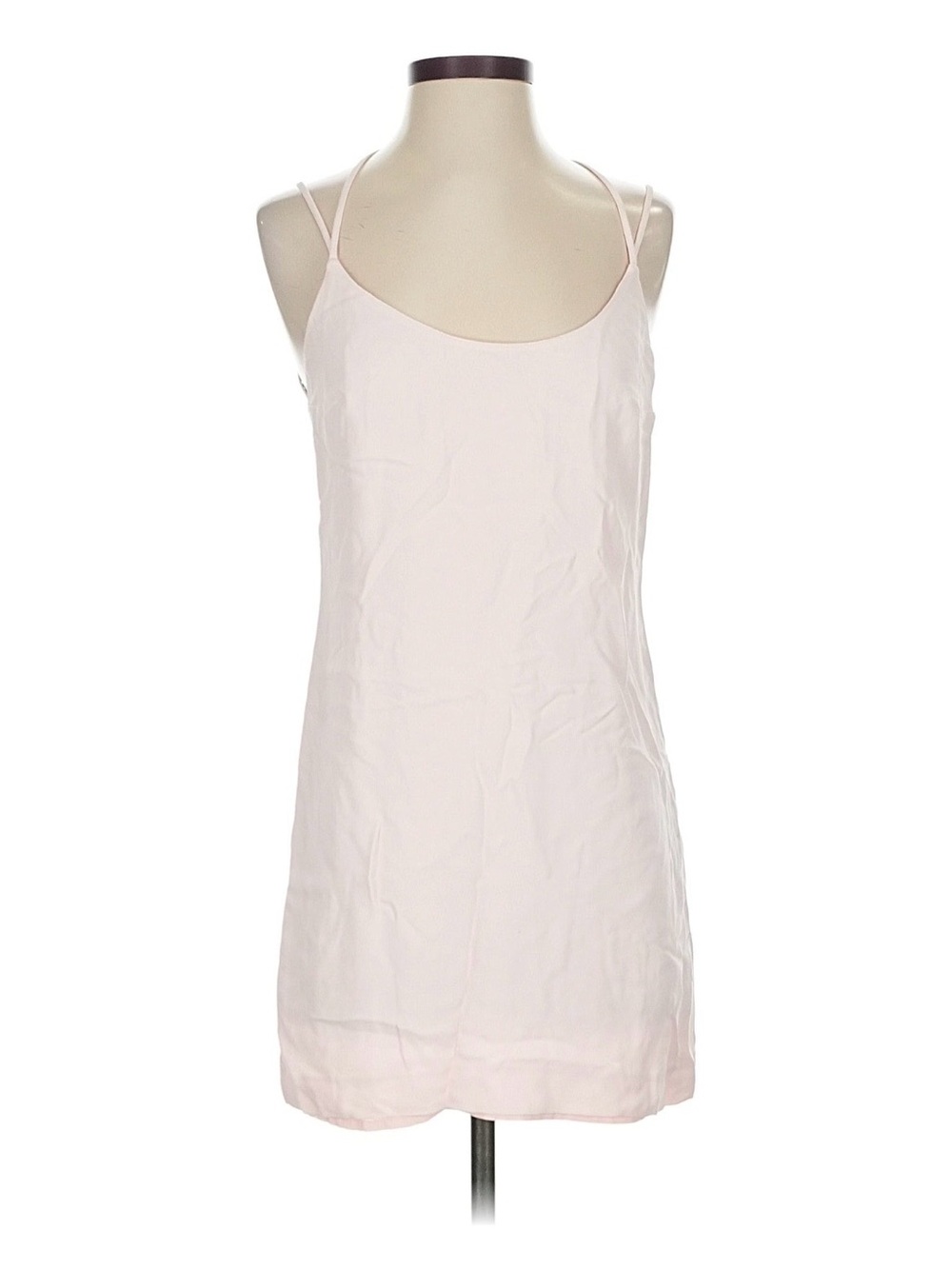 French Connection Viscose Pale Pink Slip Dress with Thin Straps